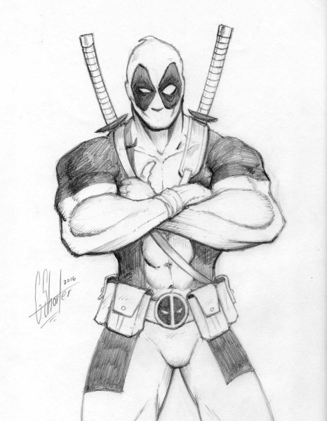 Дэдпул для срисовки