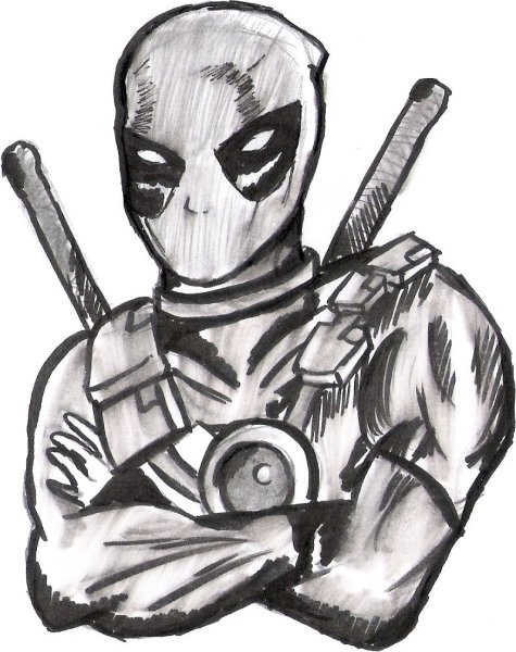 Рисунки Дэдпула лёгкие