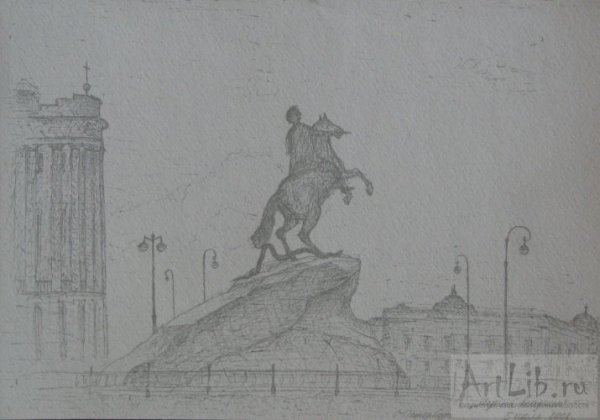 Рисунок к произведению медный всадник