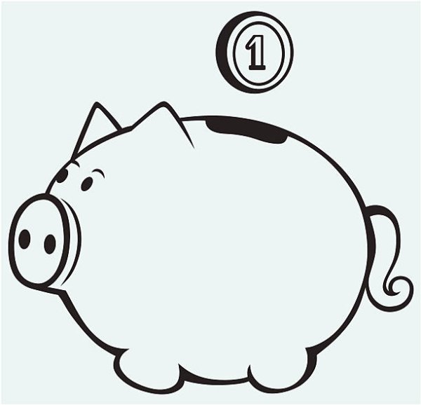 Копилка раскраска