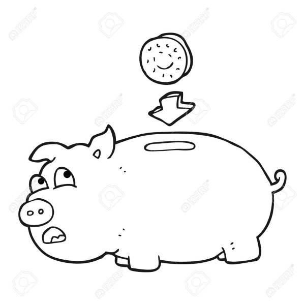 Копилка черно белая