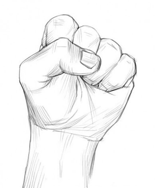 Кулак референс сбоку