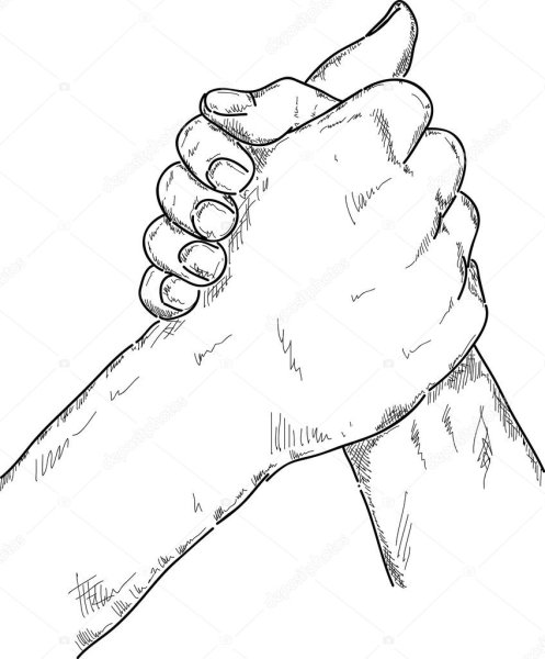 Армрестлинг рисунок карандашом