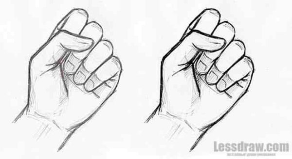 Картинки кулака для срисовки