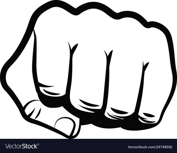 Трафарет сжатого кулака