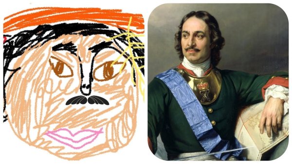 Петр 1 портрет легкий