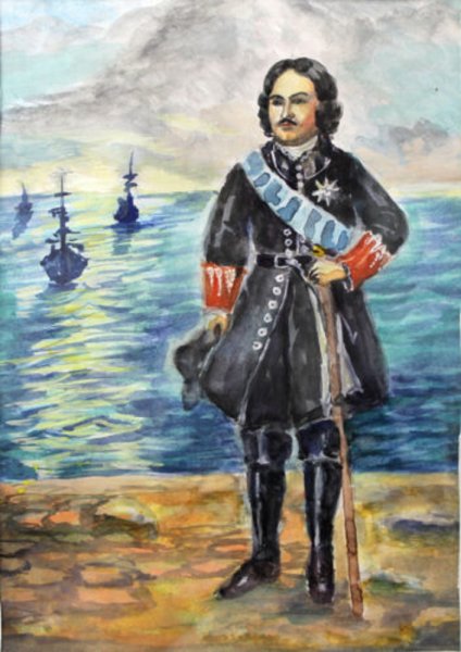 Портрет Петра 1 в полный рост