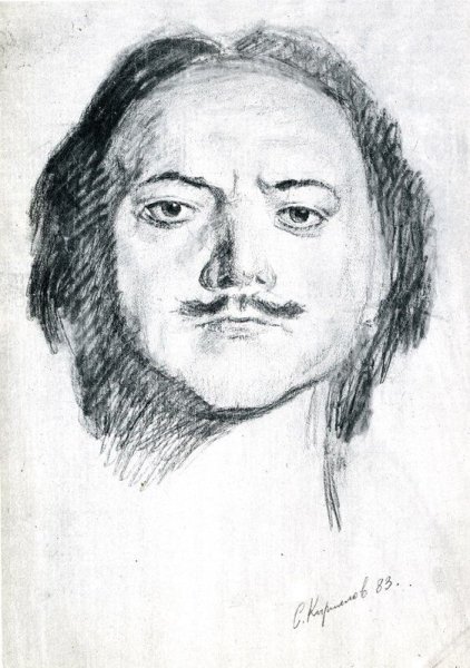 Портрет Петра 1 рисунок