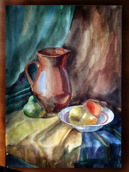 Натюрморт гуашью простой