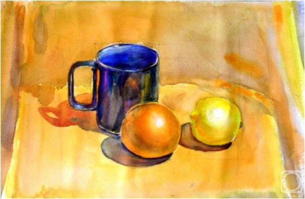 Рисование акварелью натюрморт