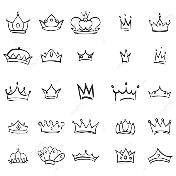 Корона простым карандашом