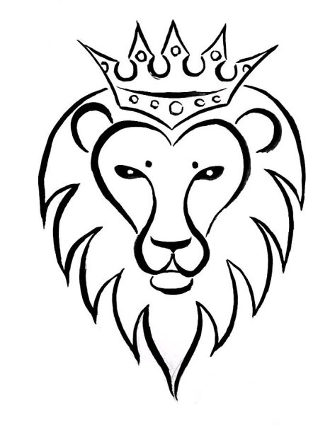 Голова Льва тату эскиз