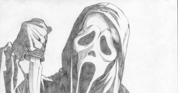 Маска крик карандашом