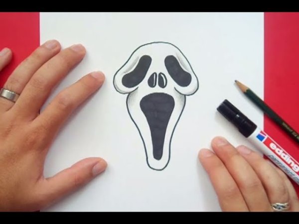 Маска крика из бумаги