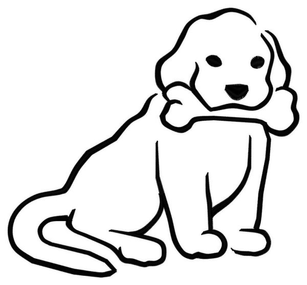 Рисунок собачки для детей карандашом