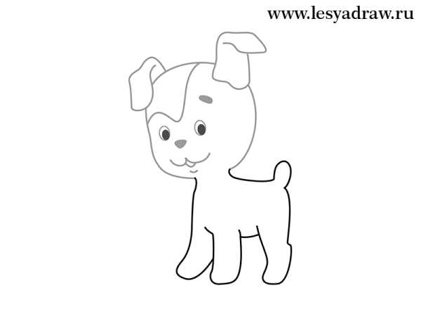 Нарисовать Джек Рассел терьера поэтапно