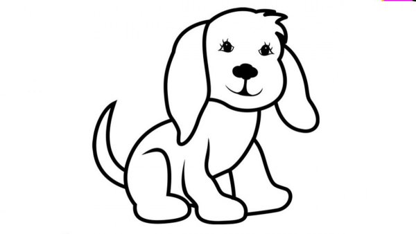 Раскраска собачка