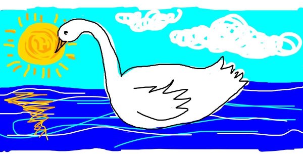 Рисунок на тему Дикие лебеди