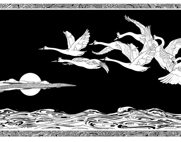 Иллюстрация Дикие лебеди Ганс христиан Андерсен