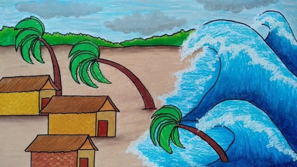 Волны карандашом для начинающих