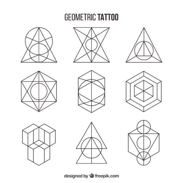 Геометрические фигуры эскизы