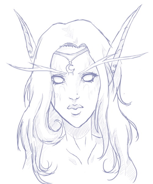 Скетчи wow ночные эльфы