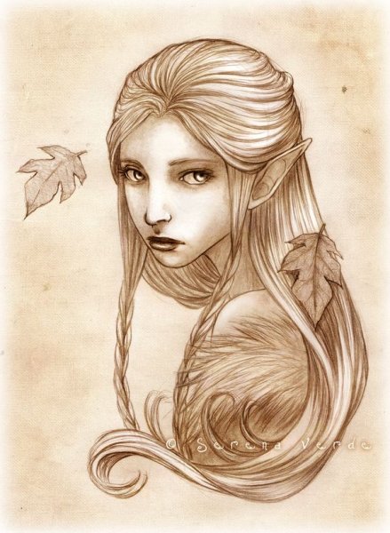 Рисунки карандашом фэнтези красивые