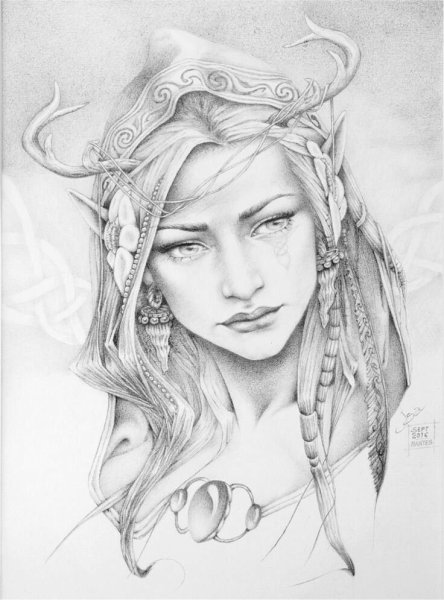 Рисунки карандашом фэнтези