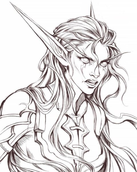 Эльф карандашом