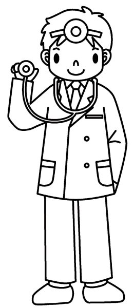 Врач раскраска для детей