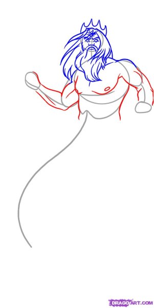 Посейдон для срисовки