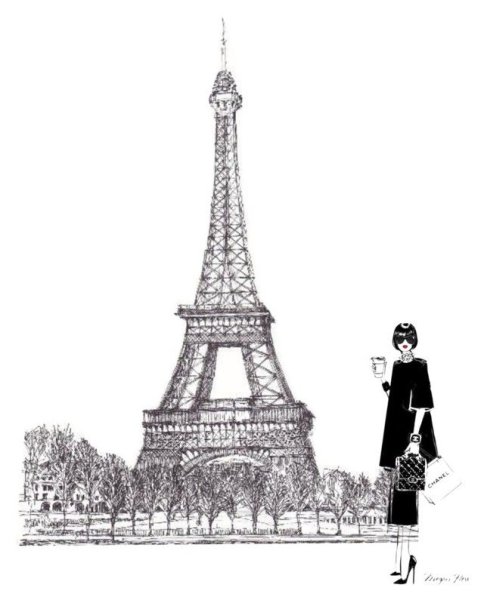 Раскраска эльфовой башни в Париже