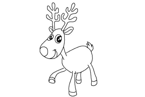 Поэтапное рисование оленя для детей