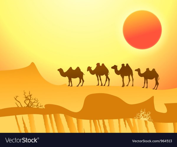 Аппликация Караван верблюдов