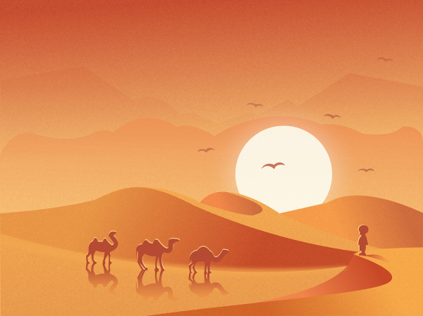 Нарисовать пустыню