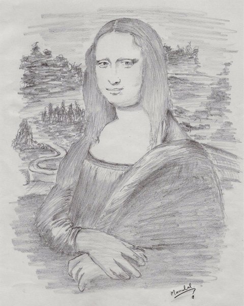 Портрет моны Лизы набросок