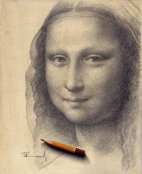 Портрет моны Лизы набросок