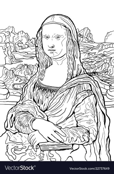 Мона Лиза черно белая