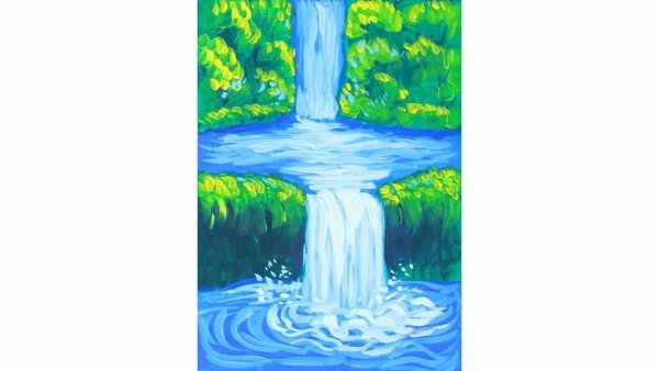 Водопады мультяшный стиль