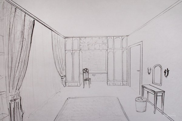 Комната карандашом