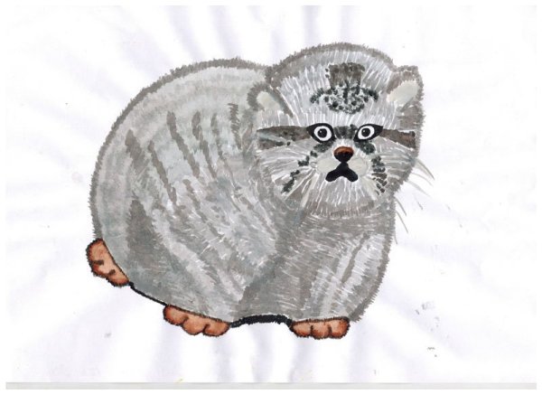 Рисование манула карандашом