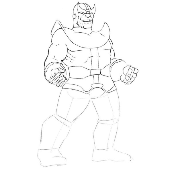 Танос рисунок карандашом