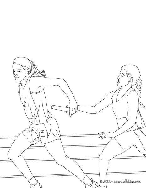 Эстафета раскраска