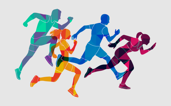 Бег раскраска