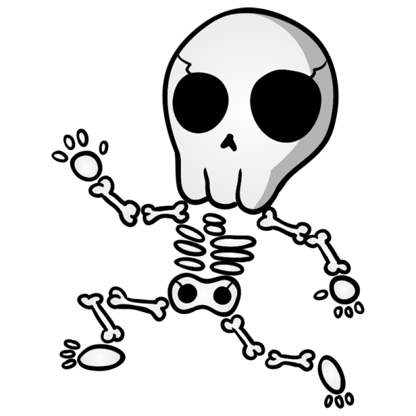 Скелет карандашом