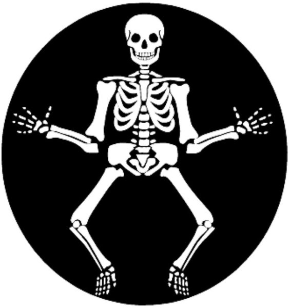 Трафарет скелета на Хэллоуин