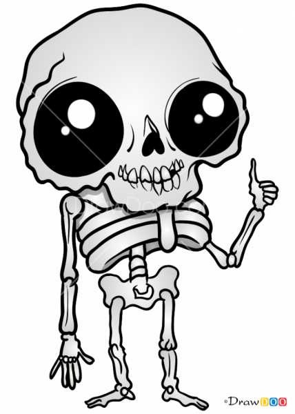 Скелет детская раскраска