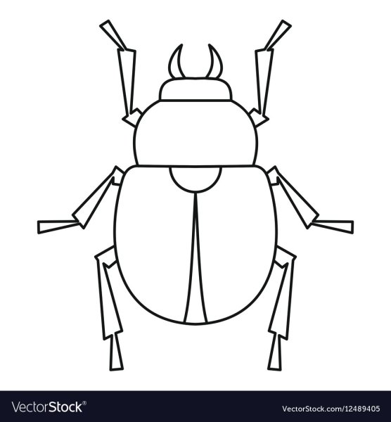 Жук скарабей раскраска