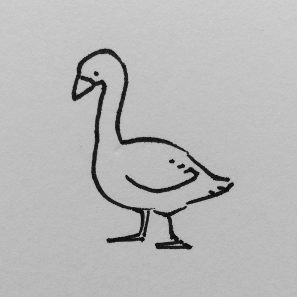 Рисунок гуся легкий
