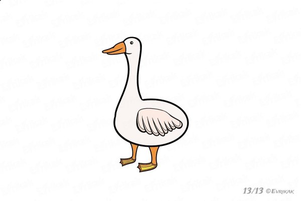 Рисунки гуся для срисовки